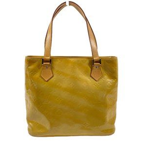 Authentic Louis Vuitton Shoulder Bag Houston Yellows Vernis LV Handbag